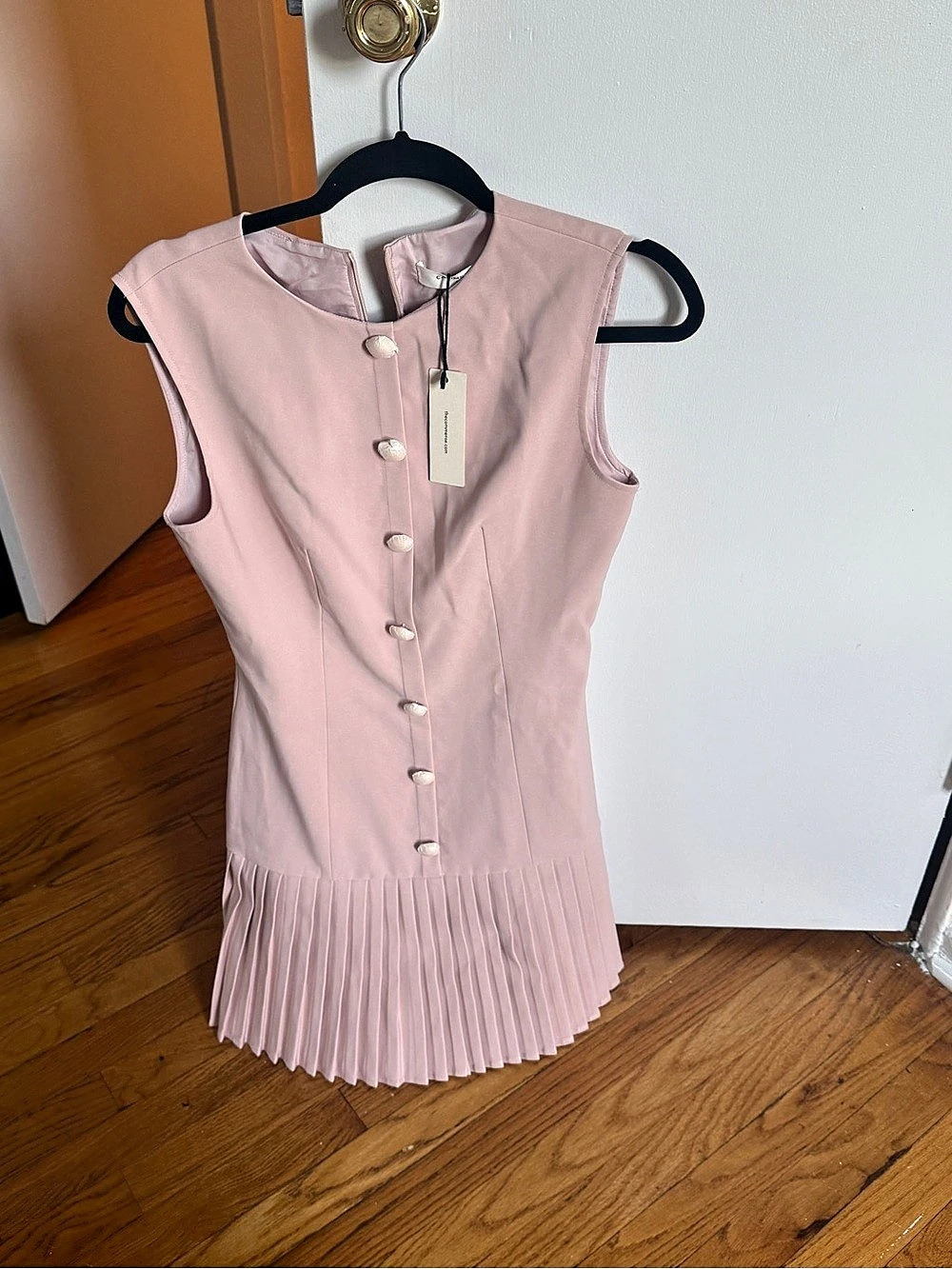 Comme des Garçons Pleated Mini Dress in Pink NWT